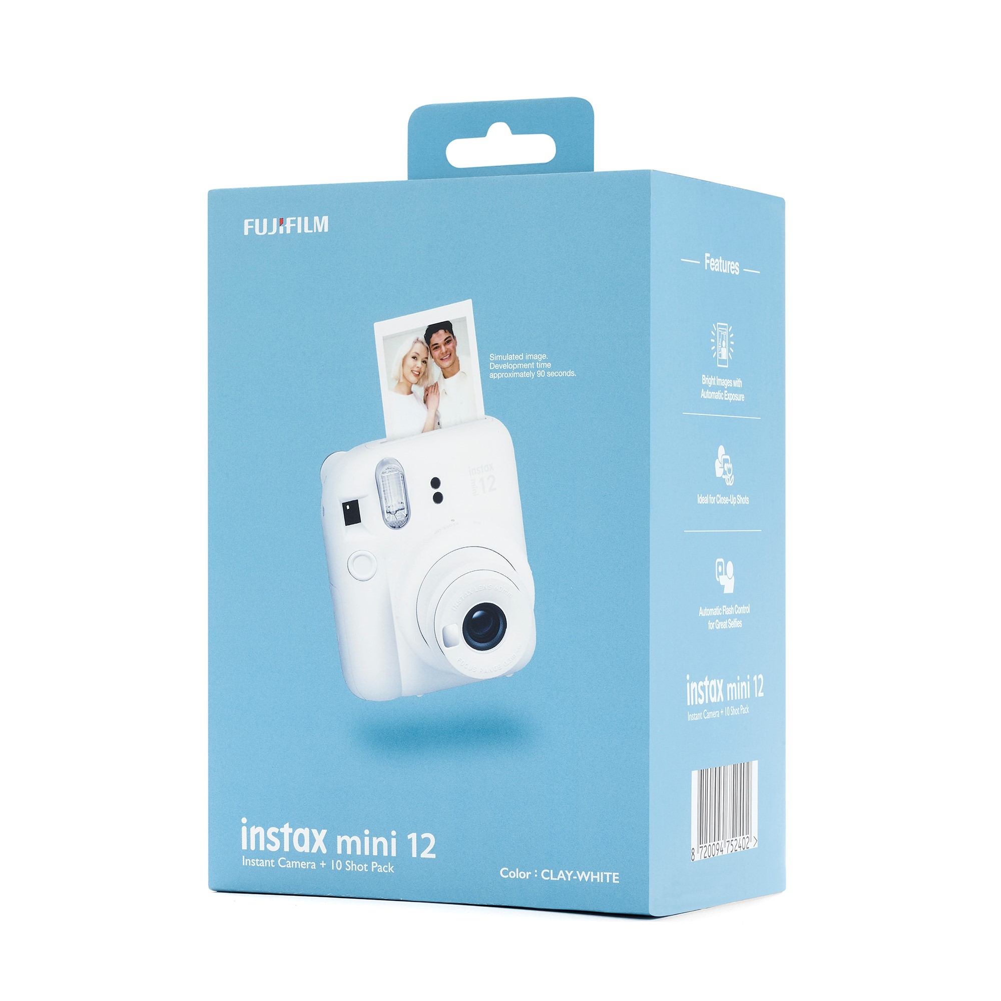 instax by FUJIFILM mini 12 Clay White instant fotoaparat + 10 listov filma